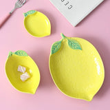 Lemon shaped plate ceramic plate