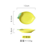 Lemon shaped plate ceramic plate