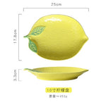 Lemon shaped plate ceramic plate