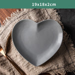 European Solid Heart Shape Ceramic Plate