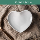 European Solid Heart Shape Ceramic Plate