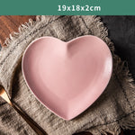 European Solid Heart Shape Ceramic Plate