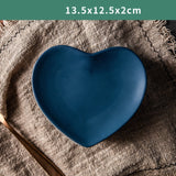 European Solid Heart Shape Ceramic Plate