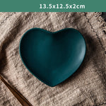 European Solid Heart Shape Ceramic Plate