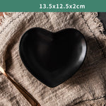 European Solid Heart Shape Ceramic Plate