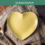 European Solid Heart Shape Ceramic Plate