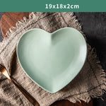 European Solid Heart Shape Ceramic Plate