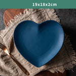 European Solid Heart Shape Ceramic Plate