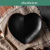 European Solid Heart Shape Ceramic Plate