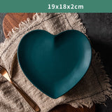 European Solid Heart Shape Ceramic Plate