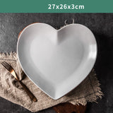 European Solid Heart Shape Ceramic Plate