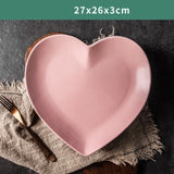 European Solid Heart Shape Ceramic Plate