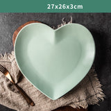 European Solid Heart Shape Ceramic Plate