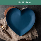 European Solid Heart Shape Ceramic Plate