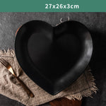 European Solid Heart Shape Ceramic Plate