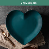 European Solid Heart Shape Ceramic Plate