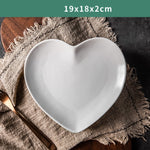 European Solid Heart Shape Ceramic Plate