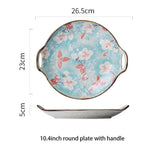 Ceramic Japanese-Style Dinner Plate