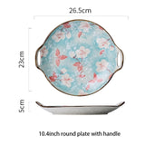 Ceramic Japanese-Style Dinner Plate